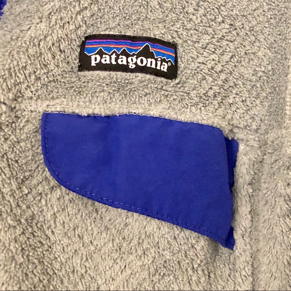 Patagonia Re-Tool Snap-T Pullover Fleece Gray Blue - Picture 5 of 12
